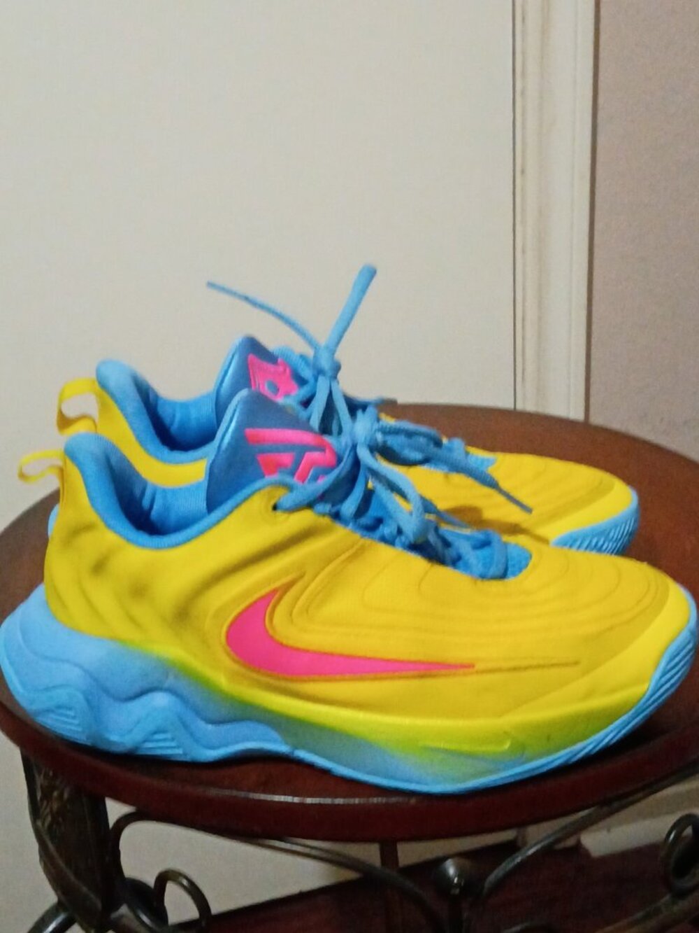 Nike Giannis Immortality 4 GS Kids Size 3Y Yellow Blue Pink FZ6734-700 Boys